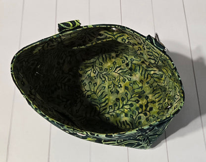 On the Go Bag -  Batik Greens