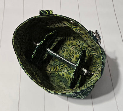 On the Go Bag -  Batik Greens