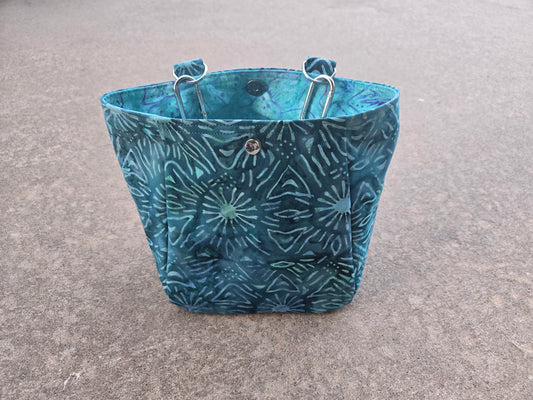 On the Go Bag - Teal Batik